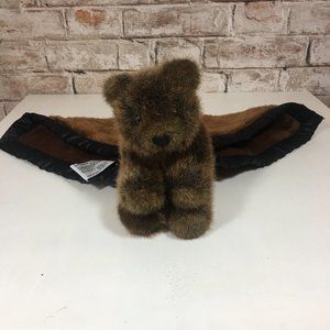 My Blanky Hunter Bear Brown Satin Trim Lovey